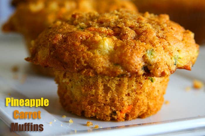 Pineapple Carrot Buttermilk Muffins