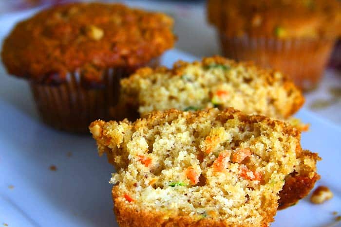 Pineapple Carrot Muffins (Cross-Section)