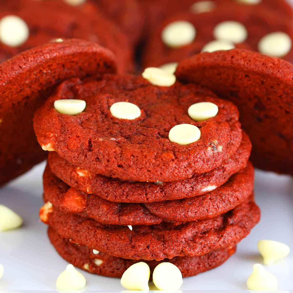 Red Velvet Chocolate Chip Cookies