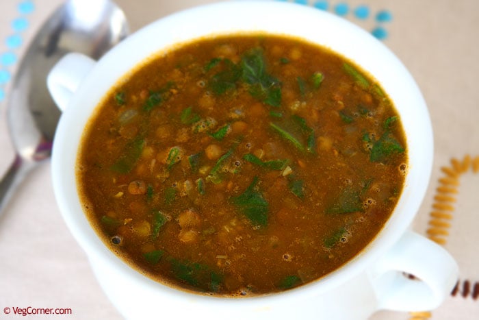 Vegan Lentil Spinach Soup