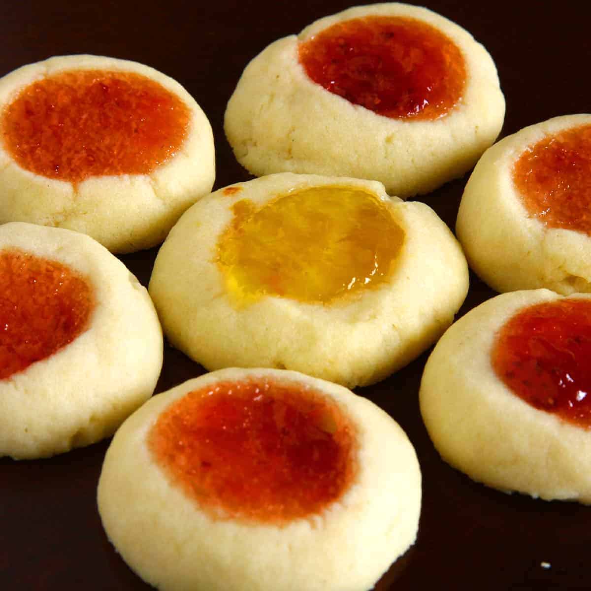 Eggless Thumbprint Cookies