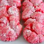 Valentines day crinkle cookies