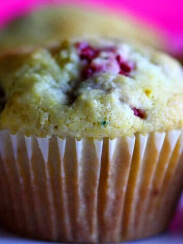 Vegan Cornmeal Raspberry Muffins