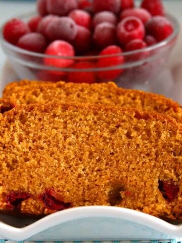 Vegan Pumpkin Cranberry Bread