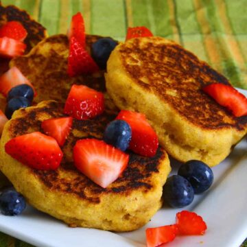 Vegan Johnny Cakes aka Cornmeal Pancakes