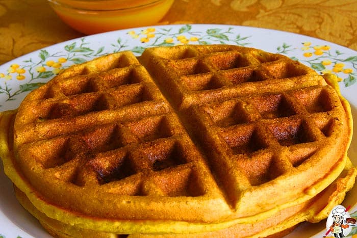 Vegan Mango Waffles