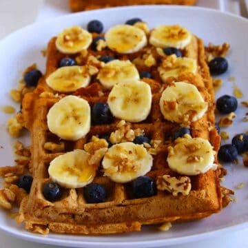 Vegan Oatmeal Nut Waffles