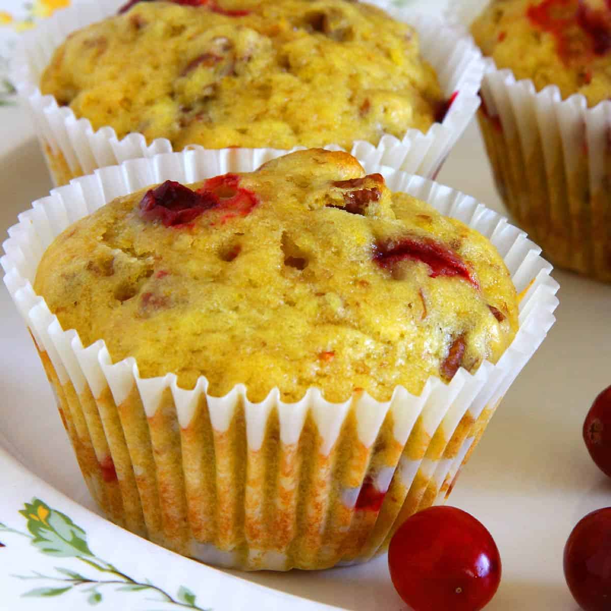 Vegan Orange Cranberry Muffins