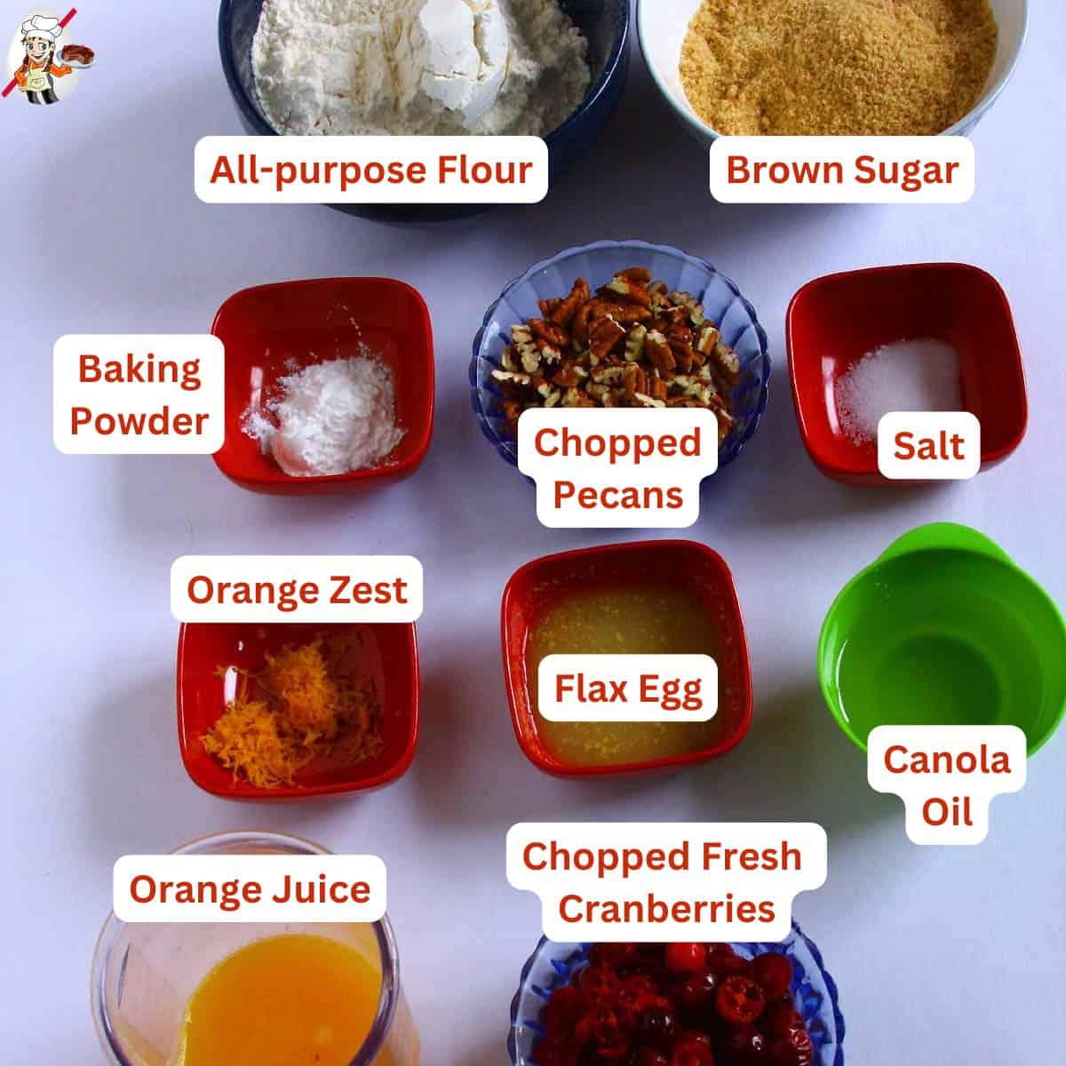 vegan orange cranberry muffins ingredients